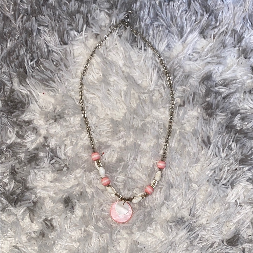 light pink shell necklace